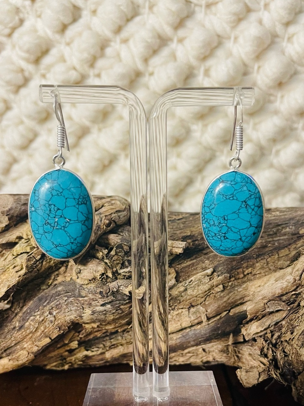 Turquoise 925 Sterling Silver Earrings